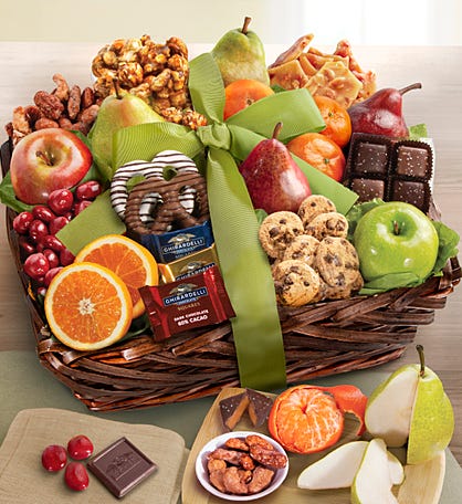 Distinctive Fruit & Sweets Gift Basket 